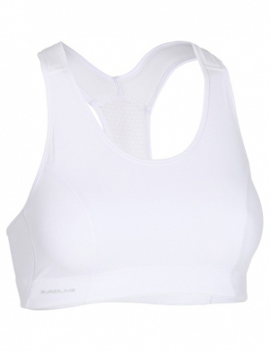 Pure Lime Seamless Sports Top - White